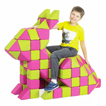 Materiałowe klocki magnetyczne XXL JollyHeap 150 szt. JOY