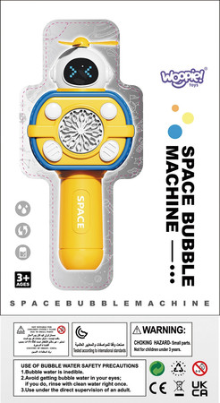 WOOPIE Maszynka do Robienia Baniek Mydlanych Space Żółty