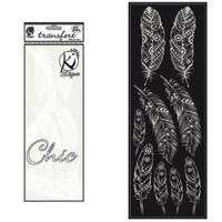 Naprasowanka welwetowa Złamana Biel Pióra 3