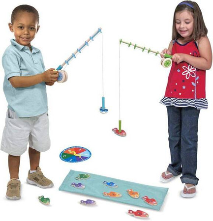 Magnetyczny zestaw do łowienia rybek wędka z korbką Melissa & Doug