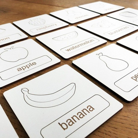 Układanka tematyczna do nauki angielskiego - Fruits