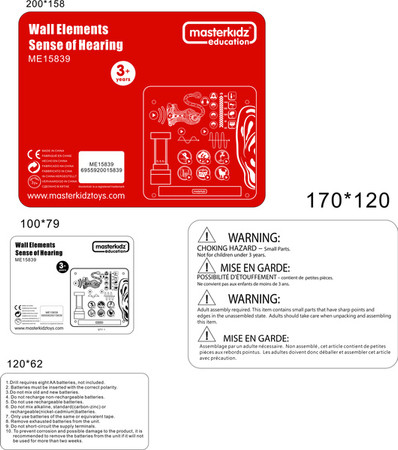 MASTERKIDZ Tablica Edukacyjna Zmysł Słuchu