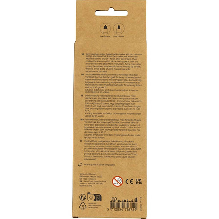 Markery do tkanin Czarne 6 szt.