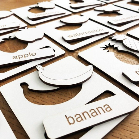 Układanka tematyczna do nauki angielskiego - Fruits