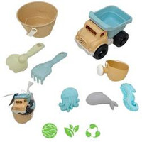 WOOPIE GREEN Zestaw do Piasku Wiaderko Wywrotka 8 el. BIODEGRADOWALNY ORGANICZNY MATERIAŁ