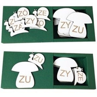 Układanka Dopasowywanie sylab z Z - Ślimak i grzybek