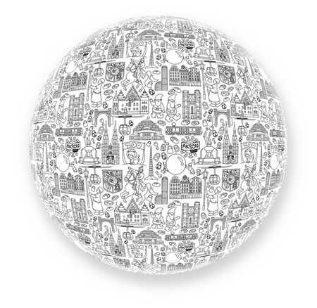 Piłka Balonowa do wielorazowego kolorowania XXL 85 cm WROCŁAW