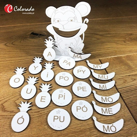 Małpka sylabowa do nauki czytania metodą sylabową
