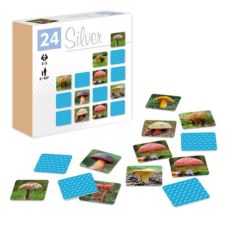 Gra dla dzieci memo GRZYBY Memosy Alexander Silver