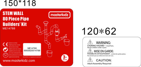 MASTERKIDZ System Rur Do Tablicy STEM 80 elementów