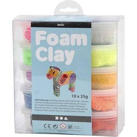 Masa Foam Clay - 10x35g kol. Podstawowe