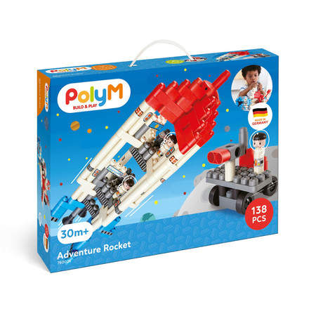 Klocki konstrukcyjne, Rakieta, 138 el., 2+, PolyM