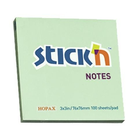 Notes Samoprzy.76mmx76mm Zielony Pastel