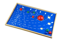 Montessori puzzle - układ słoneczny, 9 planet