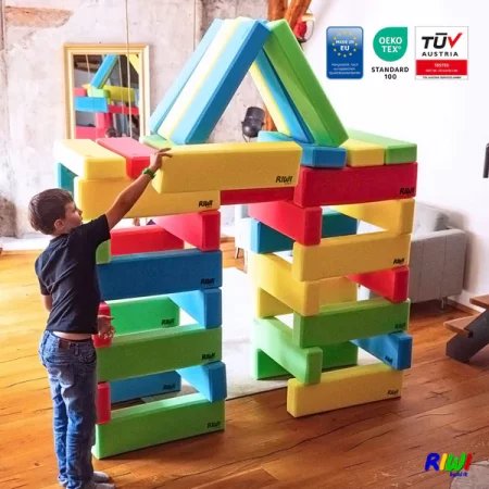 Piankowe klocki konstrukcyjne XXL Riwi