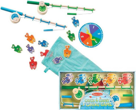 Magnetyczny zestaw do łowienia rybek wędka z korbką Melissa & Doug