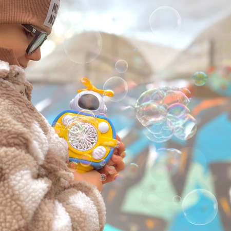 WOOPIE Maszynka do Robienia Baniek Mydlanych Space Żółty