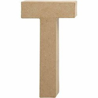 Duża litera "T" z papier-mache