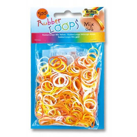 Gumki do zaplatania kolorowy mix 500 szt. + szydełko Folia