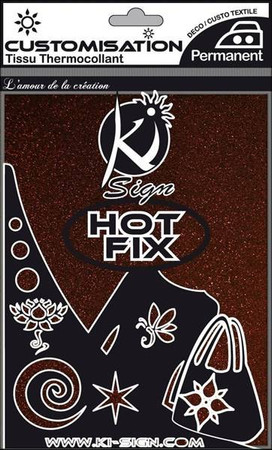 Naprasowanka arkusz 20x15cm Brokat Brąz