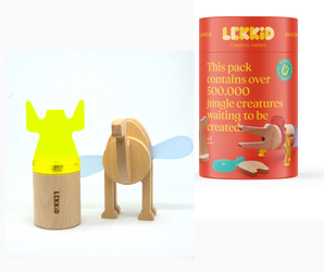 Drewniane klocki magnetyczne Dźungla Lekkid