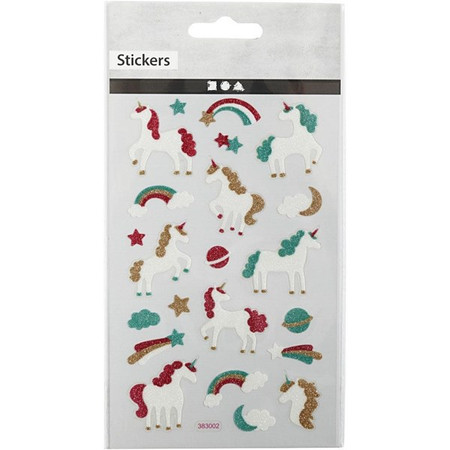 Naklejki Brokatowe Jednorożce