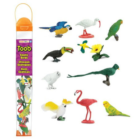 S680404 Egzotyczne Ptaki. Zestaw Figurek w Tubie Safari Ltd.