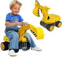 Big Maxi Koparka Jeździk ciche koła