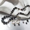 Zestaw do biżuterii z czarnymi Agatami