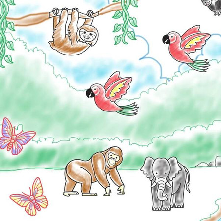 Zestaw drewnianych pieczątek Las Deszczowy 12423-Melissa & Doug, stempelki