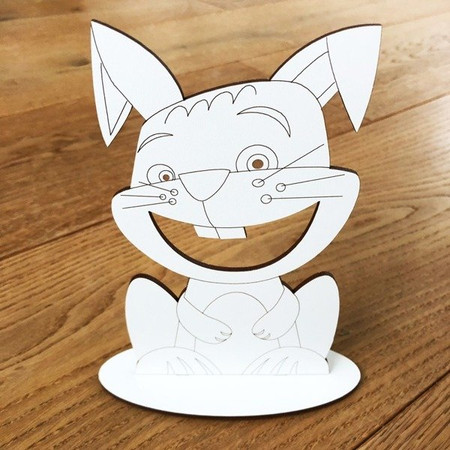 Królik Sylabowy - Drewniana układanka do nauki czytania metoda krakowską