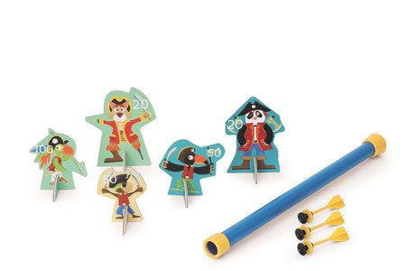 Scratch, Dmuchawka XL / 3 lotki przyssawki / 5 celów PIRACI