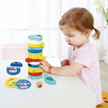 TOOKY TOY Gra Zręcznościowa Klocki Zwierzęta Certyfikat FSC