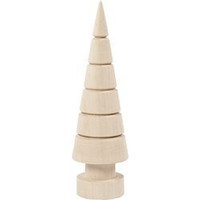 Choinka z drewna H: 12,5 cm D: 3,7 cm