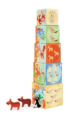 Scratch, Piramida edukacyjna DZIKIE ZWIERZĘTA (5 elementów)