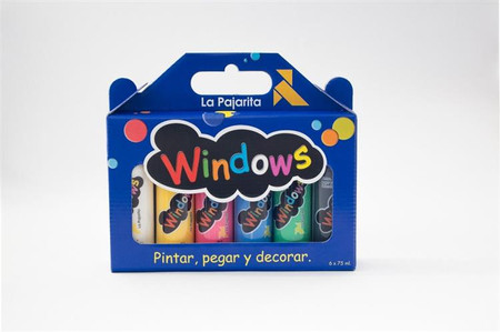 Zestaw Farb witrażowych do szyb 6x75 ml