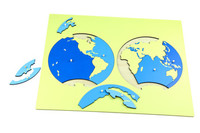Moyo Montessori | Puzzle – mapa oceanów – bez ramki GEO_G042