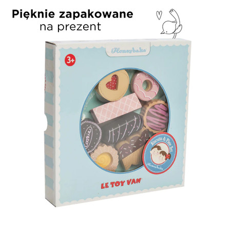 Drewniane ciasteczka zestaw, zabawka dzieci, gotowanie cukiernia Le Toy Van