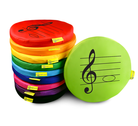 Poduszki edukacyjne z eko skóry nutki nuty zestaw 10szt