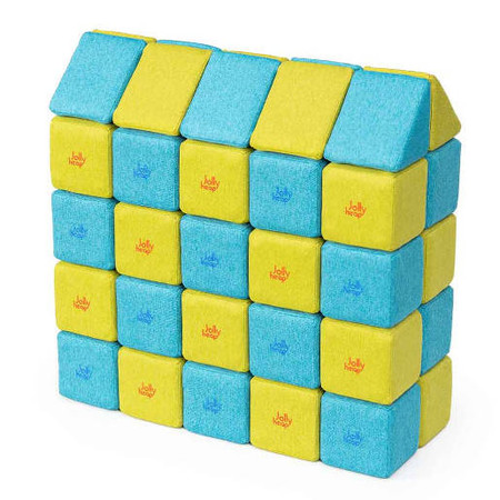 Materiałowe klocki magnetyczne XXL JollyHeap 50 szt. MEDIUM