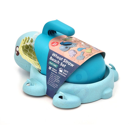 WOOPIE GREEN Zestaw do Piasku Żółwik Niebieski 8 el. BIODEGRADOWALNY ORGANICZNY MATERIAŁ