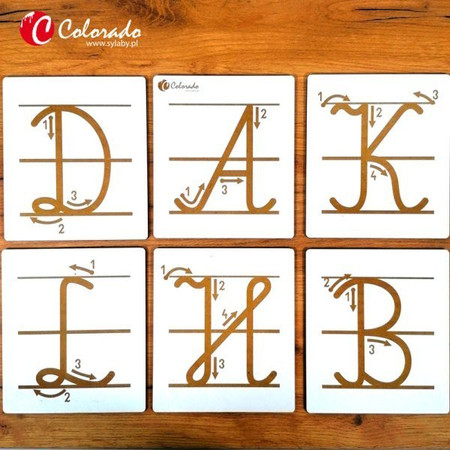 Drewniany alfabet do nauki pisania (duże litery)