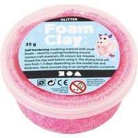 Masa Foam Clay Brokatowa Różowa 35g