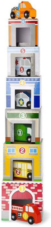 Piramida z garaży dla autek 13576-Melissa & Doug, układanki dla dzieci