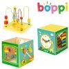 BOPPI, XL drewniana edukacyjna kostka aktywizująca 5 w 1