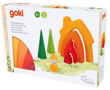 Układanka Domek krasnoludków 58427-goki, zabawki drewniane