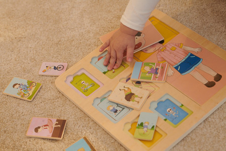 CLASSIC WORLD Tablica Edukacyjna Ciało Ludzkie Układanka Klocki Puzzle dla Dzieci Dopasuj 19 el.