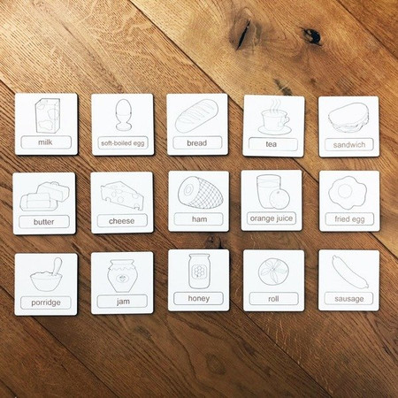 Układanka tematyczna do nauki angielskiego - Breakfast
