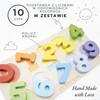 Drewniane cyferki zabawka edukacyjna dla dzieci sorter kształtów Le Toy Van