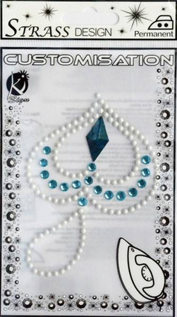 Naprasowanka mała Ćwiek.-Dżetowa Serce